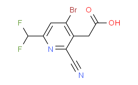 4-Bromo-2-cyano-6-(difluoromethyl)pyridine-3-acetic acid