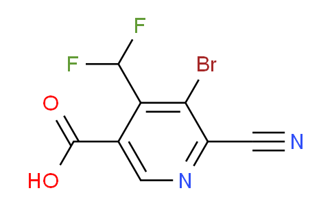 3-Bromo-2-cyano-4-(difluoromethyl)pyridine-5-carboxylic acid