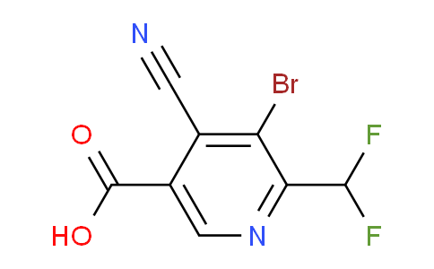 3-Bromo-4-cyano-2-(difluoromethyl)pyridine-5-carboxylic acid