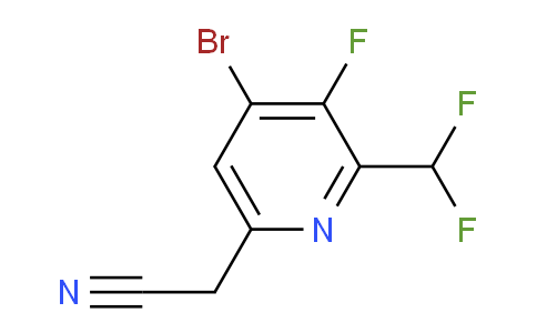 4-Bromo-2-(difluoromethyl)-3-fluoropyridine-6-acetonitrile