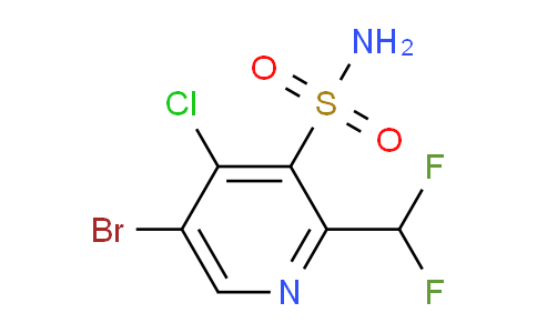 5-Bromo-4-chloro-2-(difluoromethyl)pyridine-3-sulfonamide