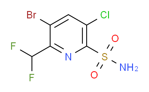 3-Bromo-5-chloro-2-(difluoromethyl)pyridine-6-sulfonamide