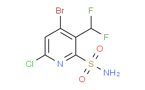 4-Bromo-6-chloro-3-(difluoromethyl)pyridine-2-sulfonamide