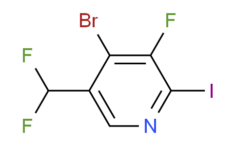 4-Bromo-5-(difluoromethyl)-3-fluoro-2-iodopyridine