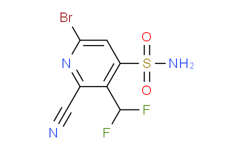 6-Bromo-2-cyano-3-(difluoromethyl)pyridine-4-sulfonamide