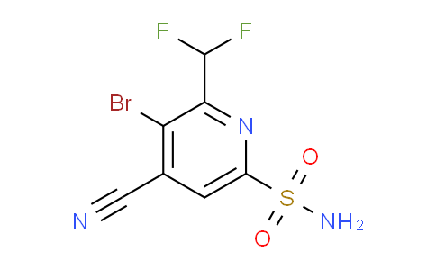 3-Bromo-4-cyano-2-(difluoromethyl)pyridine-6-sulfonamide