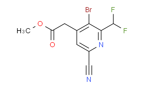 Methyl 3-bromo-6-cyano-2-(difluoromethyl)pyridine-4-acetate