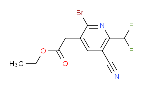 AM127529 | 1804633-59-7 | Ethyl 2-bromo-5-cyano-6-(difluoromethyl)pyridine-3-acetate