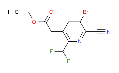 AM127533 | 1806919-64-1 | Ethyl 3-bromo-2-cyano-6-(difluoromethyl)pyridine-5-acetate