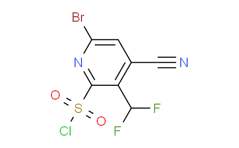6-Bromo-4-cyano-3-(difluoromethyl)pyridine-2-sulfonyl chloride