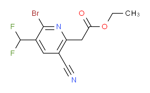 Ethyl 2-bromo-5-cyano-3-(difluoromethyl)pyridine-6-acetate
