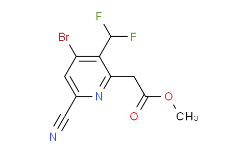 AM127541 | 1805358-12-6 | Methyl 4-bromo-6-cyano-3-(difluoromethyl)pyridine-2-acetate