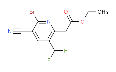 AM127543 | 1806056-45-0 | Ethyl 2-bromo-3-cyano-5-(difluoromethyl)pyridine-6-acetate