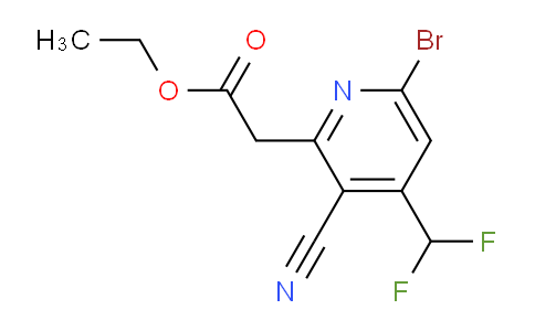 AM127548 | 1805389-22-3 | Ethyl 6-bromo-3-cyano-4-(difluoromethyl)pyridine-2-acetate