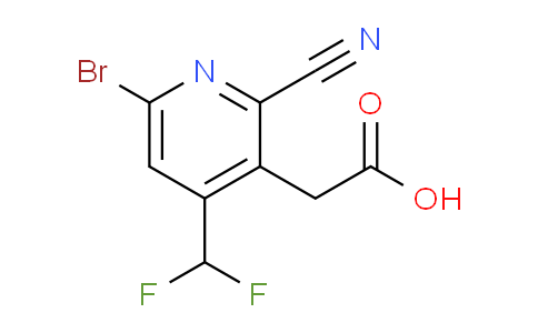6-Bromo-2-cyano-4-(difluoromethyl)pyridine-3-acetic acid