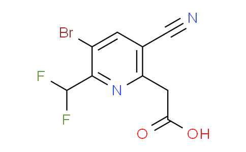 3-Bromo-5-cyano-2-(difluoromethyl)pyridine-6-acetic acid