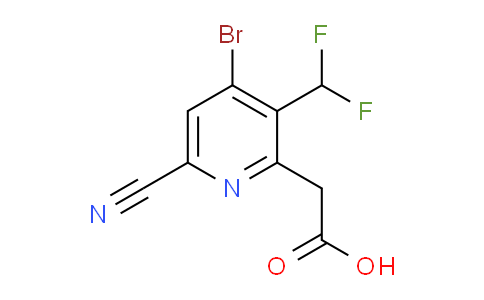 4-Bromo-6-cyano-3-(difluoromethyl)pyridine-2-acetic acid