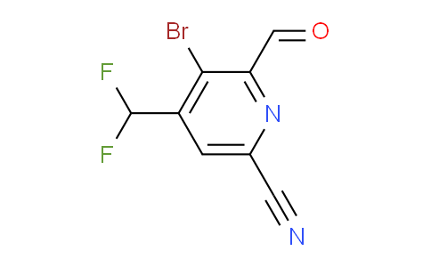 3-Bromo-6-cyano-4-(difluoromethyl)pyridine-2-carboxaldehyde