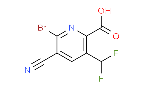 2-Bromo-3-cyano-5-(difluoromethyl)pyridine-6-carboxylic acid