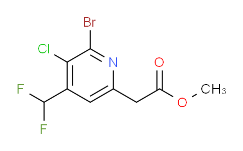 AM127639 | 1806047-71-1 | Methyl 2-bromo-3-chloro-4-(difluoromethyl)pyridine-6-acetate