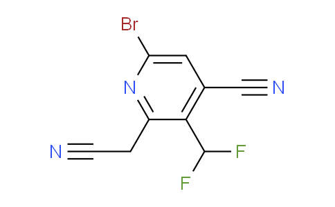 6-Bromo-4-cyano-3-(difluoromethyl)pyridine-2-acetonitrile