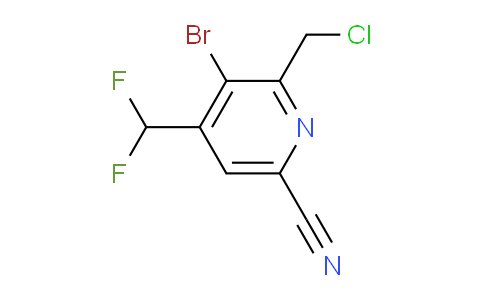 3-Bromo-2-(chloromethyl)-6-cyano-4-(difluoromethyl)pyridine