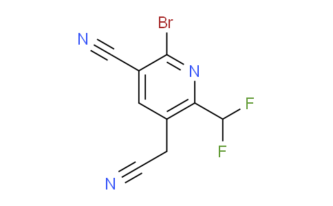 2-Bromo-3-cyano-6-(difluoromethyl)pyridine-5-acetonitrile