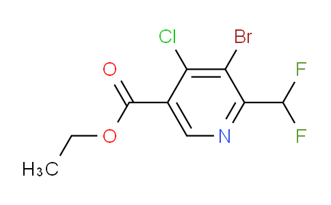AM127761 | 1806970-74-0 | Ethyl 3-bromo-4-chloro-2-(difluoromethyl)pyridine-5-carboxylate