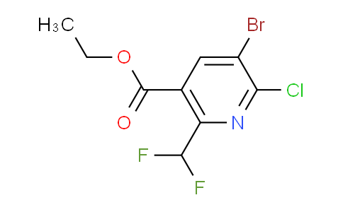 AM127767 | 1710471-45-6 | Ethyl 3-bromo-2-chloro-6-(difluoromethyl)pyridine-5-carboxylate