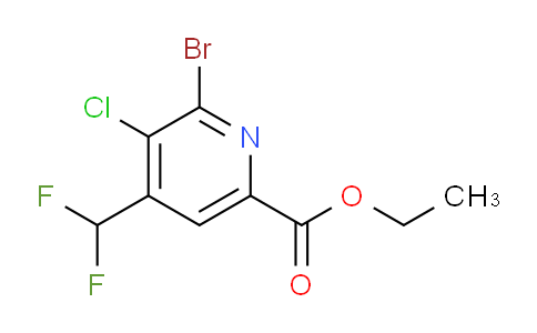 AM127784 | 1805433-98-0 | Ethyl 2-bromo-3-chloro-4-(difluoromethyl)pyridine-6-carboxylate