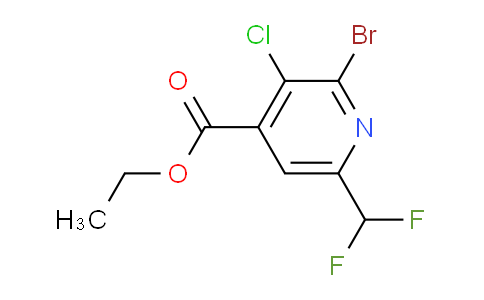 AM127792 | 1805396-19-3 | Ethyl 2-bromo-3-chloro-6-(difluoromethyl)pyridine-4-carboxylate