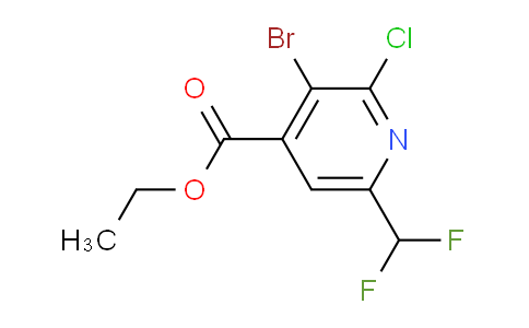 AM127811 | 1805396-44-4 | Ethyl 3-bromo-2-chloro-6-(difluoromethyl)pyridine-4-carboxylate