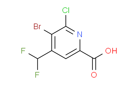 AM127812 | 1804917-30-3 | 3-Bromo-2-chloro-4-(difluoromethyl)pyridine-6-carboxylic acid