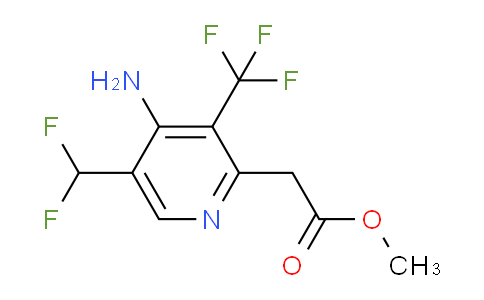 Methyl 4-amino-5-(difluoromethyl)-3-(trifluoromethyl)pyridine-2-acetate