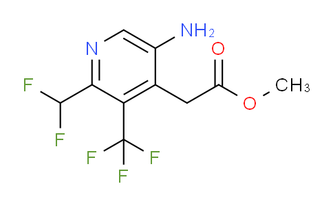 Methyl 5-amino-2-(difluoromethyl)-3-(trifluoromethyl)pyridine-4-acetate