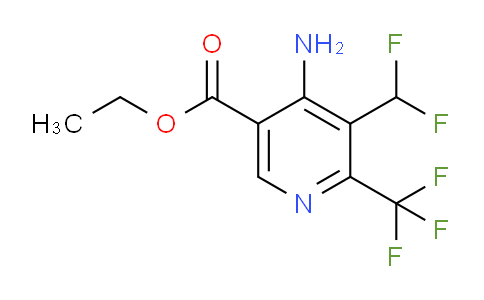 Ethyl 4-amino-3-(difluoromethyl)-2-(trifluoromethyl)pyridine-5-carboxylate