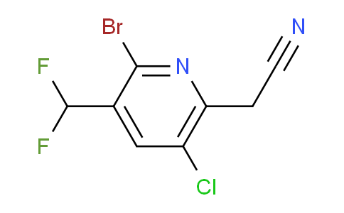 AM128072 | 1805168-76-6 | 2-Bromo-5-chloro-3-(difluoromethyl)pyridine-6-acetonitrile