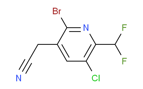 AM128077 | 1805168-98-2 | 2-Bromo-5-chloro-6-(difluoromethyl)pyridine-3-acetonitrile