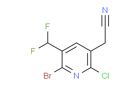 2-Bromo-6-chloro-3-(difluoromethyl)pyridine-5-acetonitrile