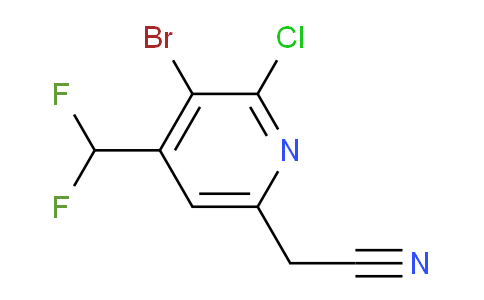 AM128089 | 1805359-42-5 | 3-Bromo-2-chloro-4-(difluoromethyl)pyridine-6-acetonitrile