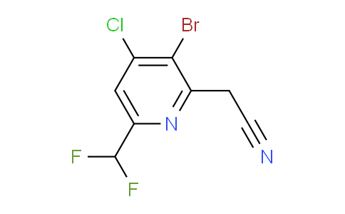 3-Bromo-4-chloro-6-(difluoromethyl)pyridine-2-acetonitrile