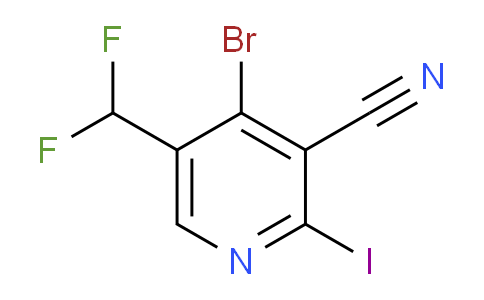 4-Bromo-3-cyano-5-(difluoromethyl)-2-iodopyridine