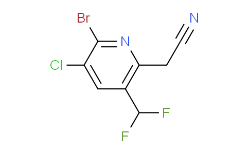 AM128119 | 1806977-33-2 | 2-Bromo-3-chloro-5-(difluoromethyl)pyridine-6-acetonitrile
