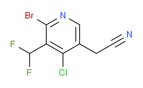 2-Bromo-4-chloro-3-(difluoromethyl)pyridine-5-acetonitrile