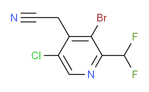 AM128142 | 1805394-19-7 | 3-Bromo-5-chloro-2-(difluoromethyl)pyridine-4-acetonitrile