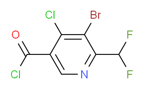 3-Bromo-4-chloro-2-(difluoromethyl)pyridine-5-carbonyl chloride
