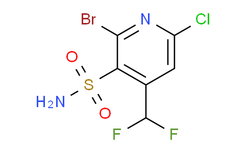 2-Bromo-6-chloro-4-(difluoromethyl)pyridine-3-sulfonamide