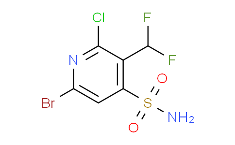 6-Bromo-2-chloro-3-(difluoromethyl)pyridine-4-sulfonamide