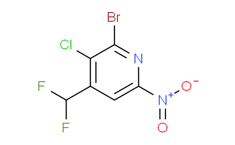 2-Bromo-3-chloro-4-(difluoromethyl)-6-nitropyridine