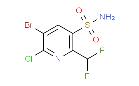 3-Bromo-2-chloro-6-(difluoromethyl)pyridine-5-sulfonamide